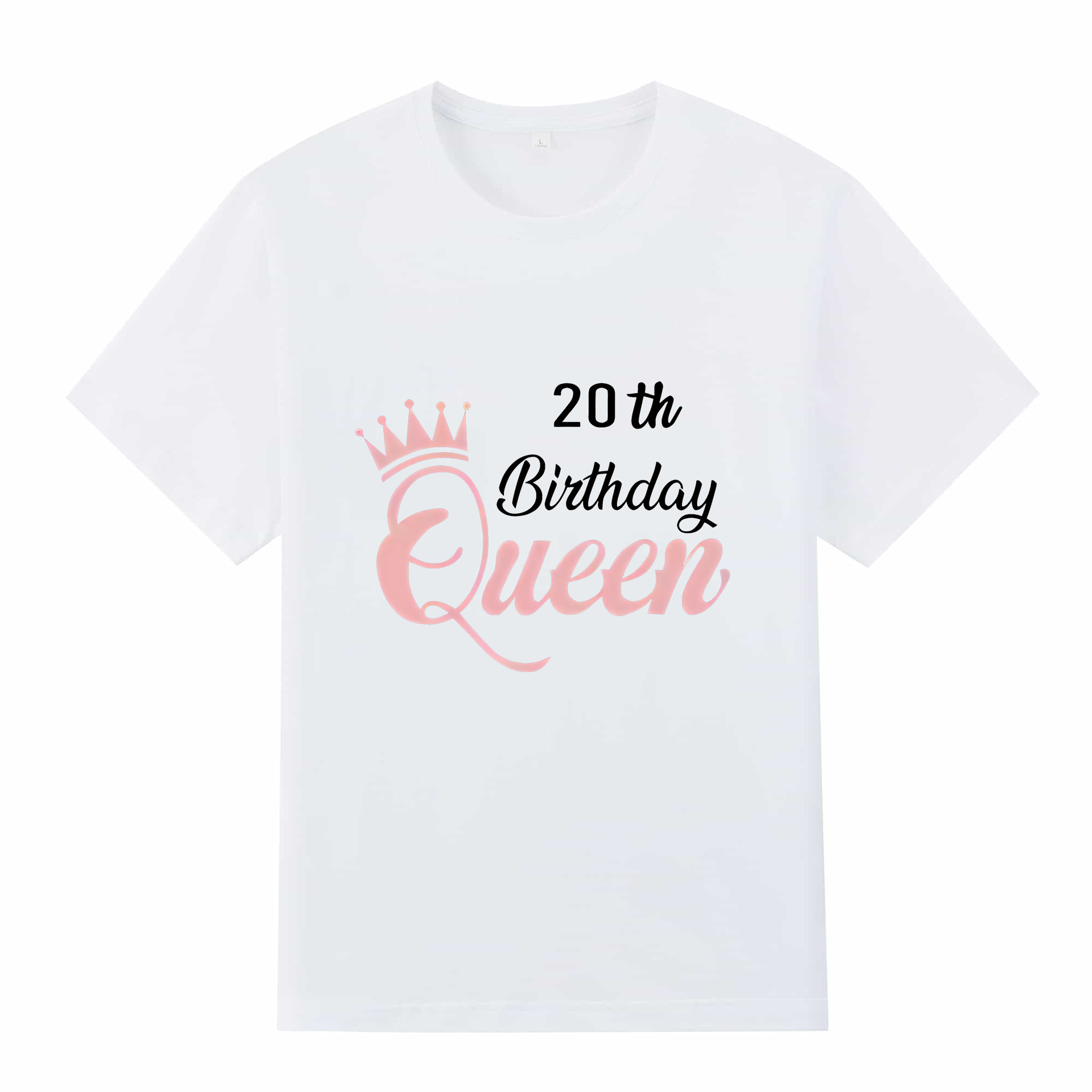 20th Birthday Queen Printed T-shirt