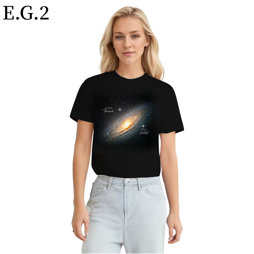 Valentine's Day Altair And Vega Custom Name Personalized Astronomy Gift T-Shirt