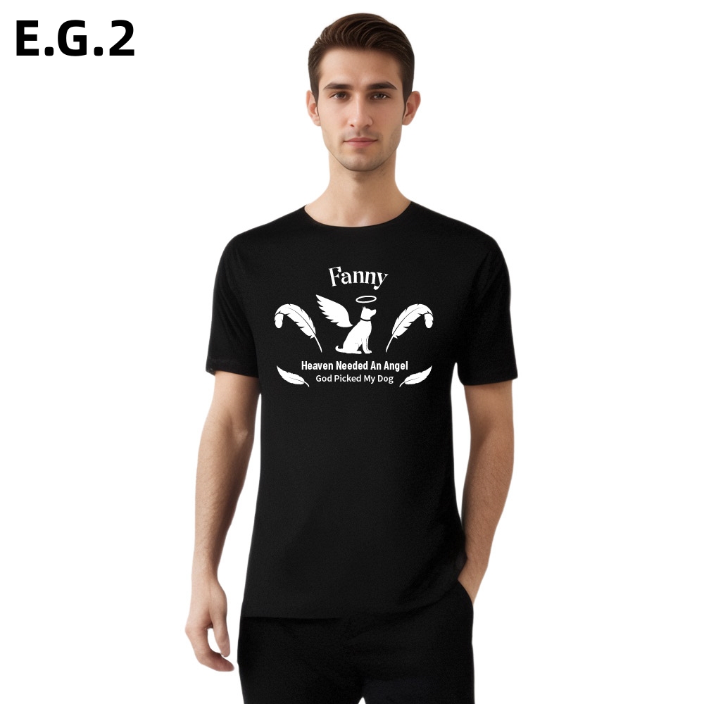 In Remembrance Of Passed Away Dog Custom Name And Memorial Word Printed T-shirt