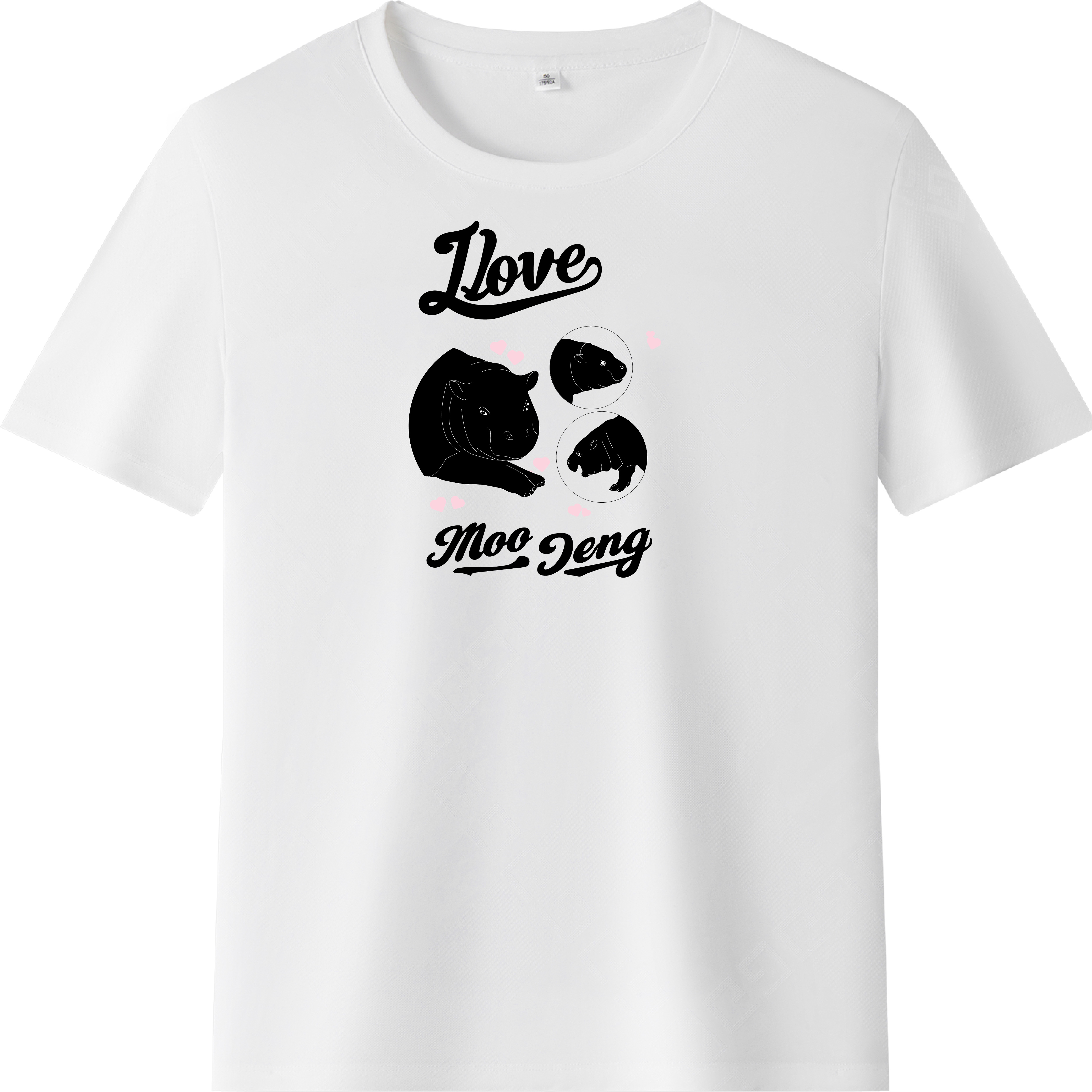I Love Moo Deng Pygmy Hippopotamus Lover T-Shirt
