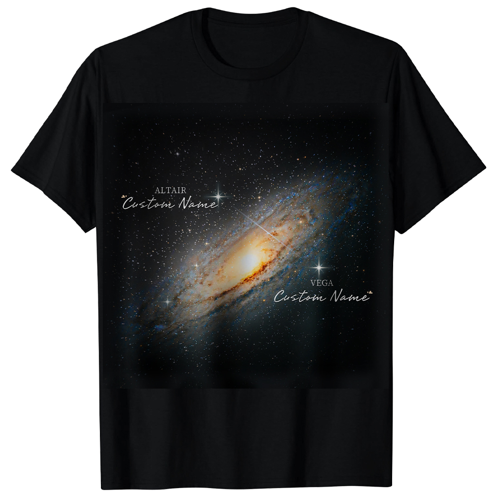 Valentine's Day Altair And Vega Custom Name Personalized Astronomy Gift T-Shirt