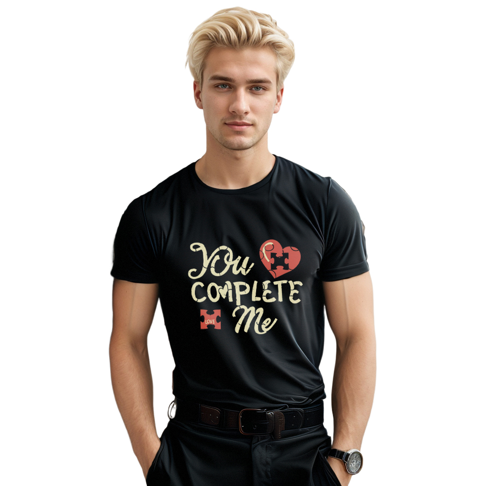 You Complete Me Movie Quote Valentine's Day Printed T-shirt 