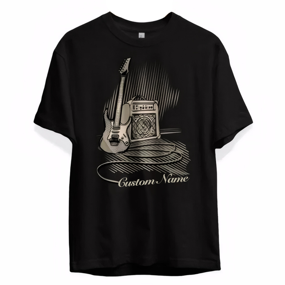 2024 Music Festival Rock N Roll Guitarist Custom Name T-shirt