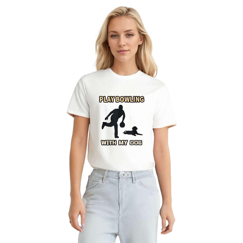Playing Bowling With My Dog Sport Dog Owner T-Shirt