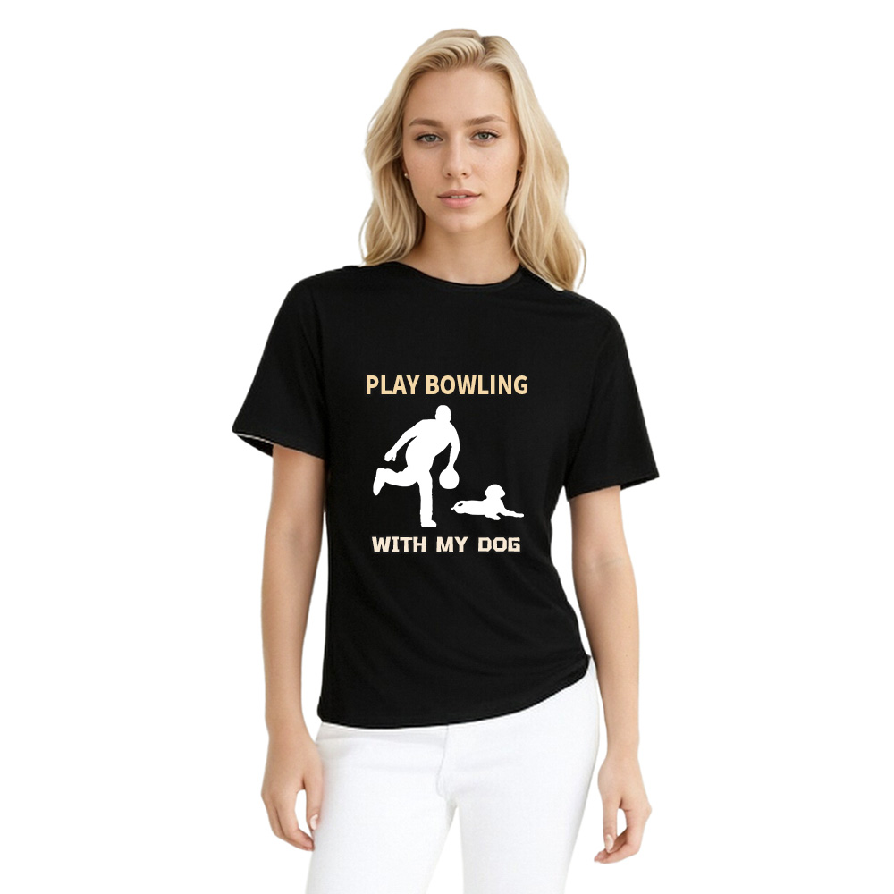 Playing Bowling With My Dog Sport Dog Owner T-Shirt