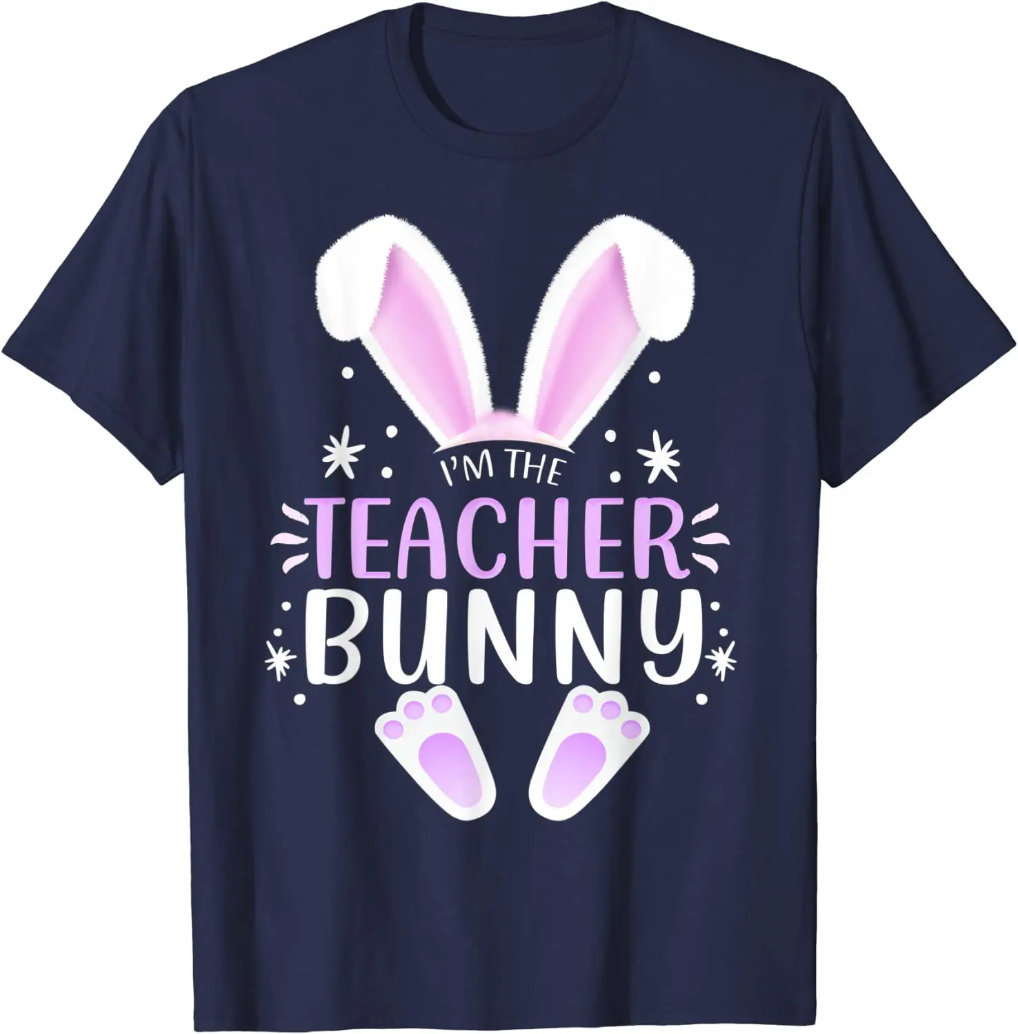 2024 Easter I'm The Teacher Bunny Printed T-shirt