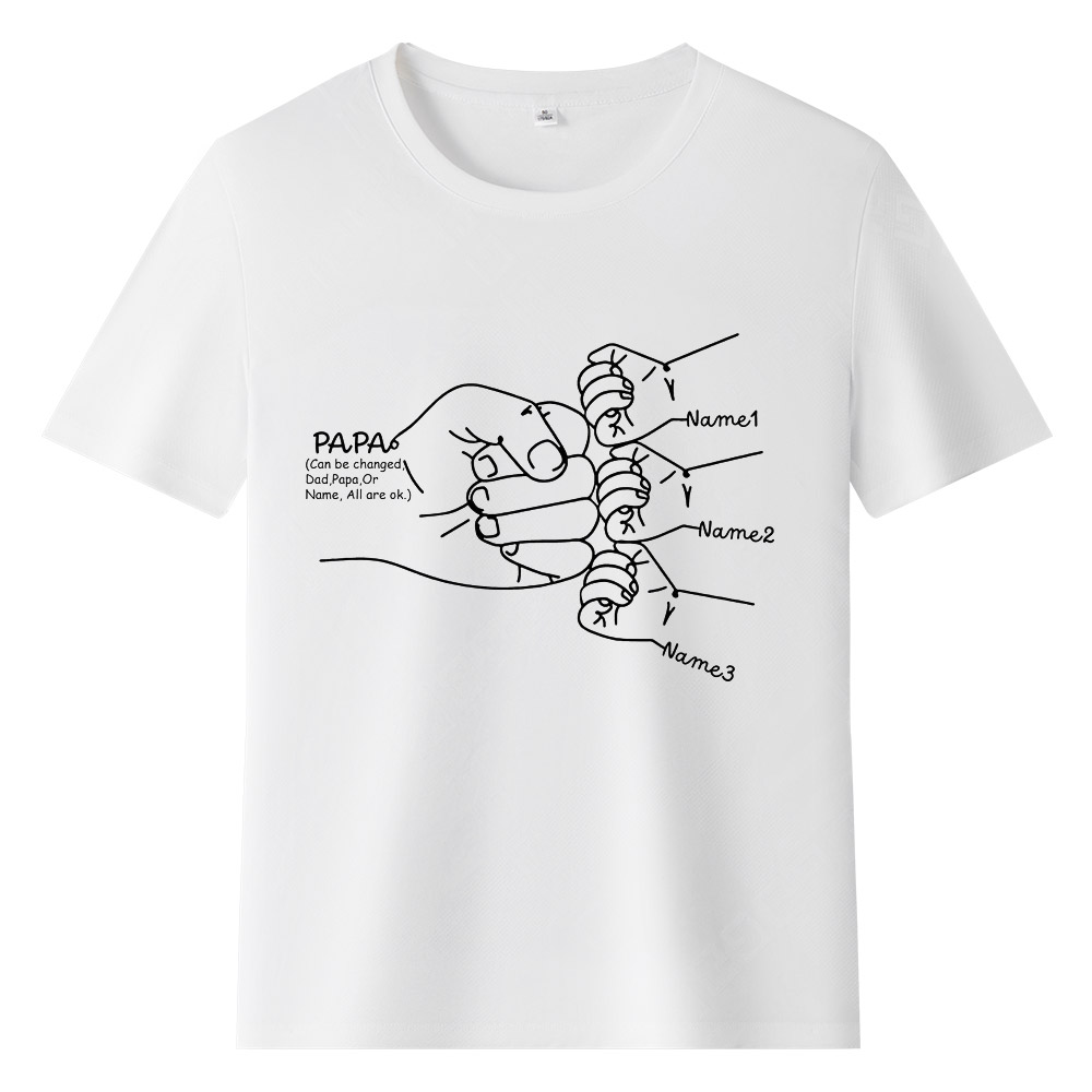 Mother's Day Father's Day Gift Mom Papa And Children Custom Name T-Shirt