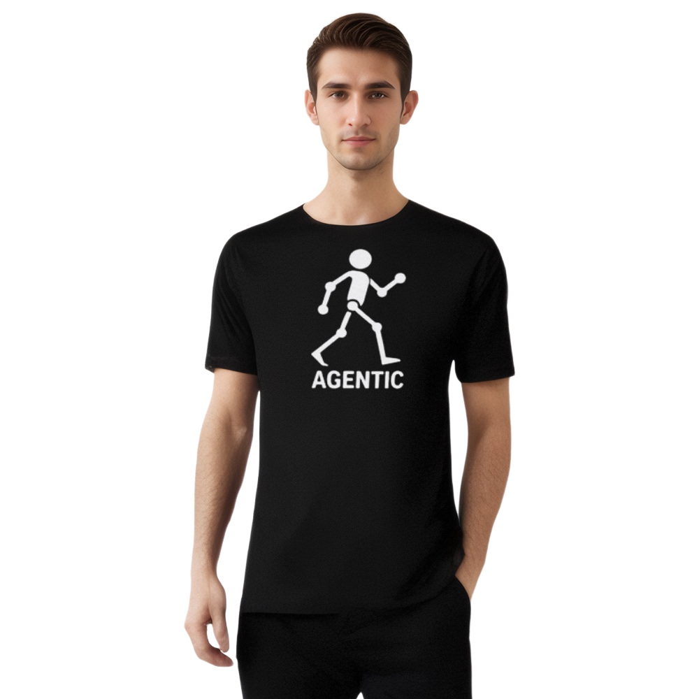 Agentic AI Artificial Intelligence Printed T-shirt 