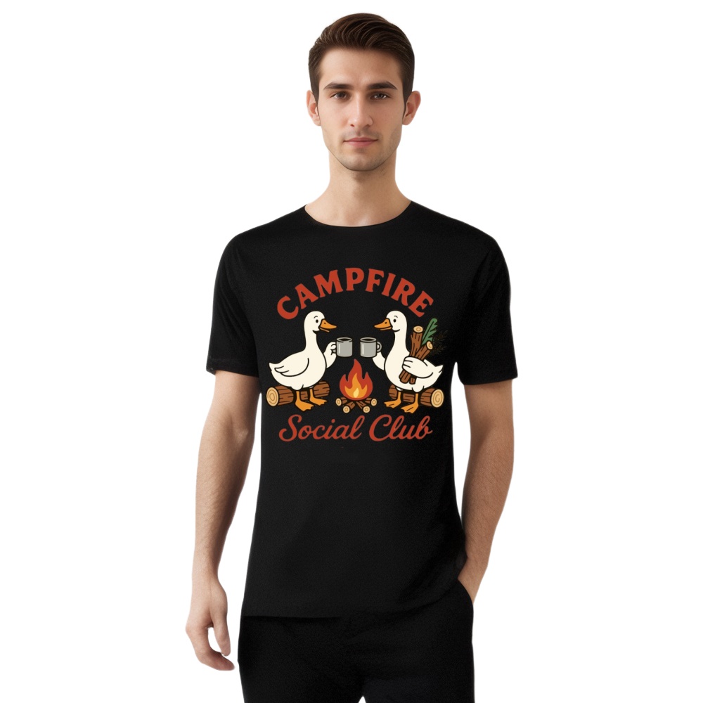Campfire Social Club Camping Outdoor Camper Printed T-shirt 