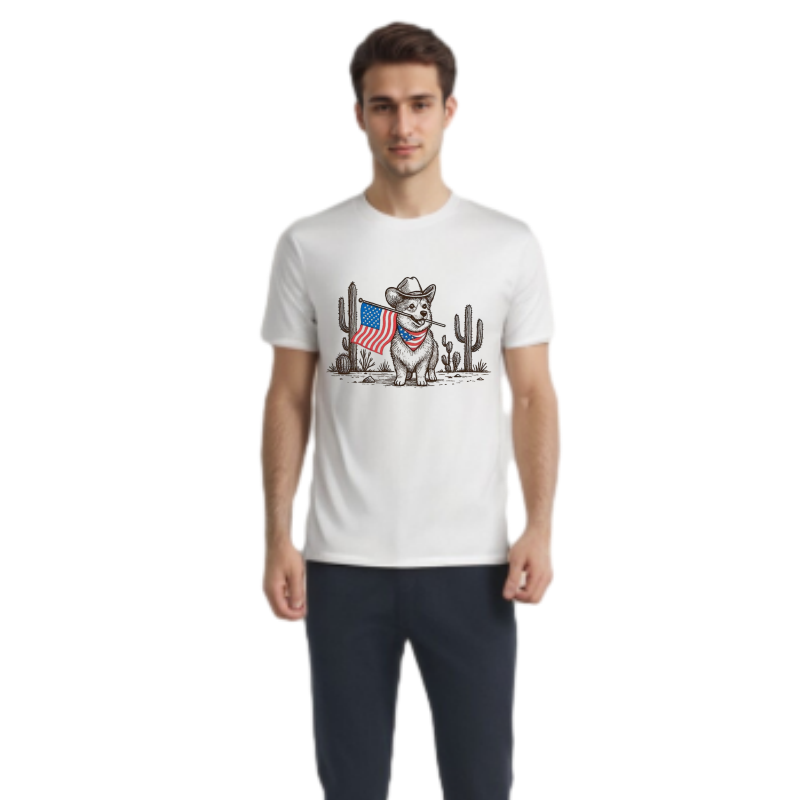 4th Of July Cowboy Corgi Dog Corgi Lover T-shirt 