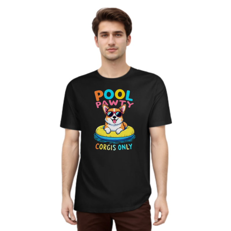 Pool Pawty Corgis Only Dog Corgi Lover T-shirt 