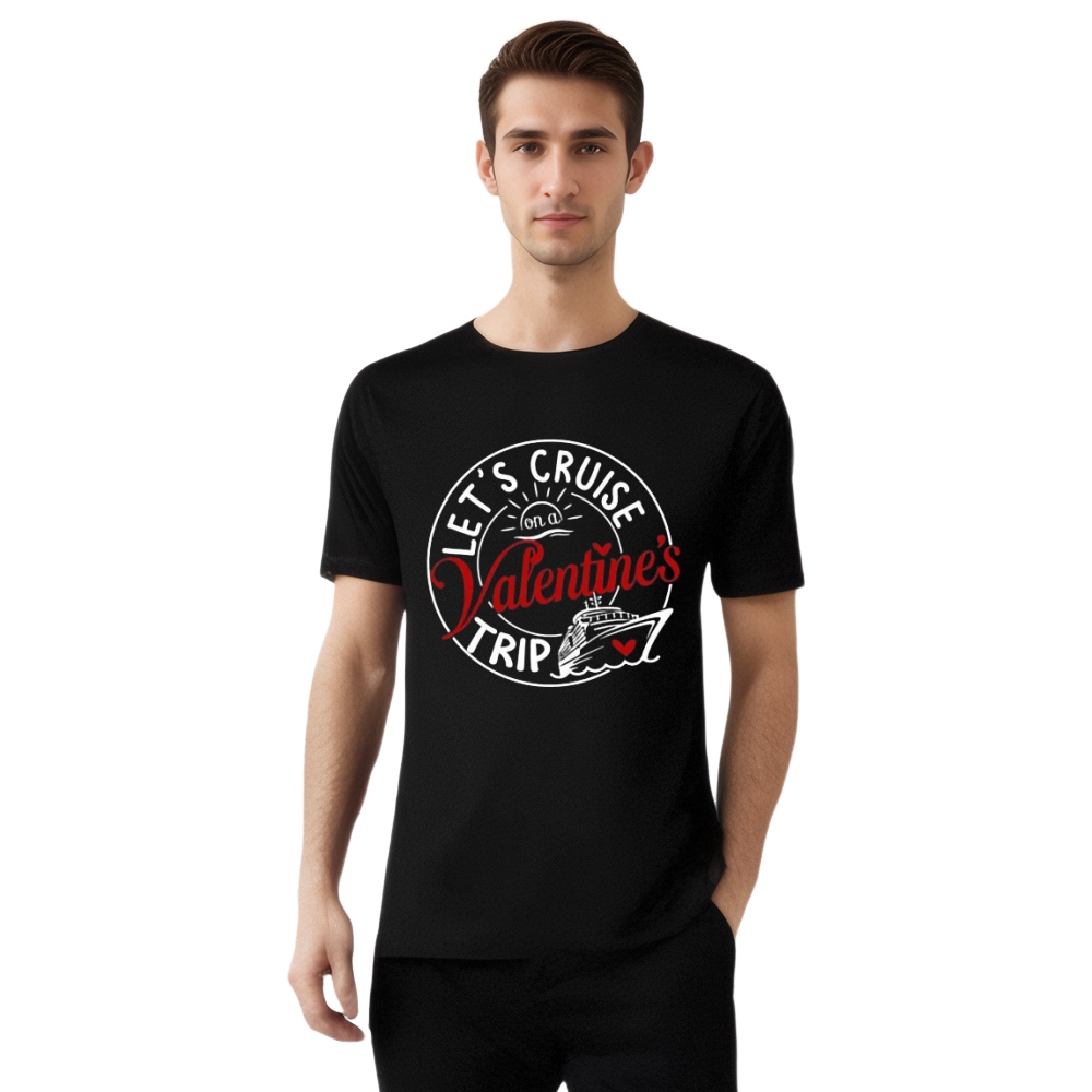 Let's Cruise On A Valentine's Trip Valentine's Day Gift T-Shirt