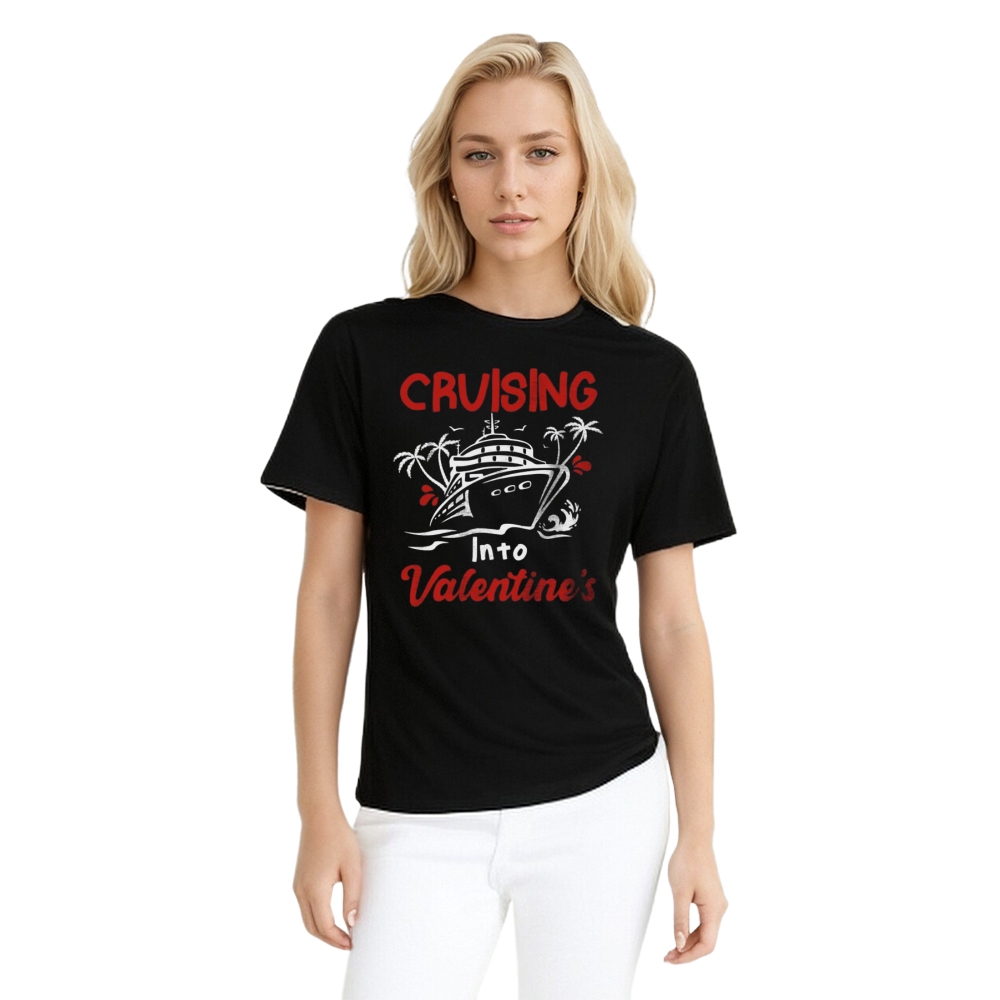 Valentine's Day Cruising Into Valentine's Couple Gift T-Shirt
