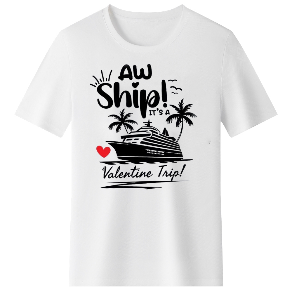 Valentine's Day Ship It's A Valentine Trip Couple Gift T-Shirt