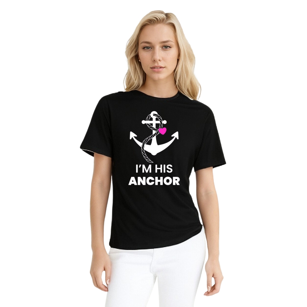 Valentine's Day Cruise Trip Captain And Anchor Couple Gift T-Shirt