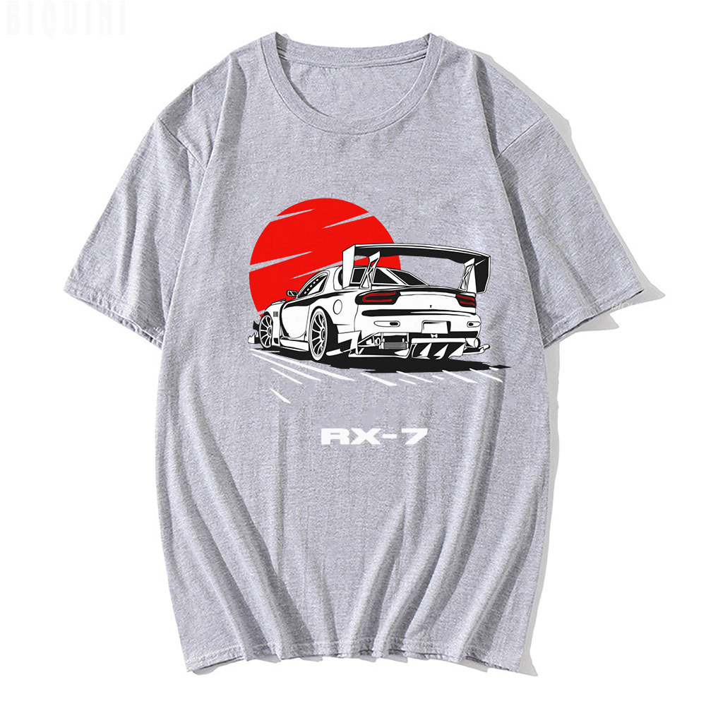 Car Drift RX-7 Sundown Printed T-shirt