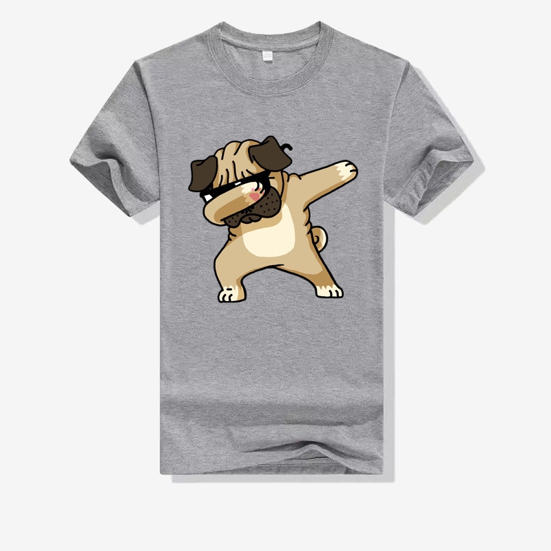 Cool Dog Unisex Printed Round Neck Short-sleeved T-Shirt ​