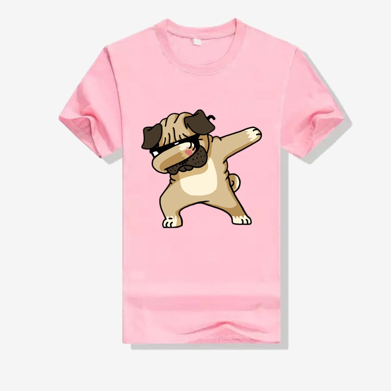 Cool Dog Unisex Printed Round Neck Short-sleeved T-Shirt ​
