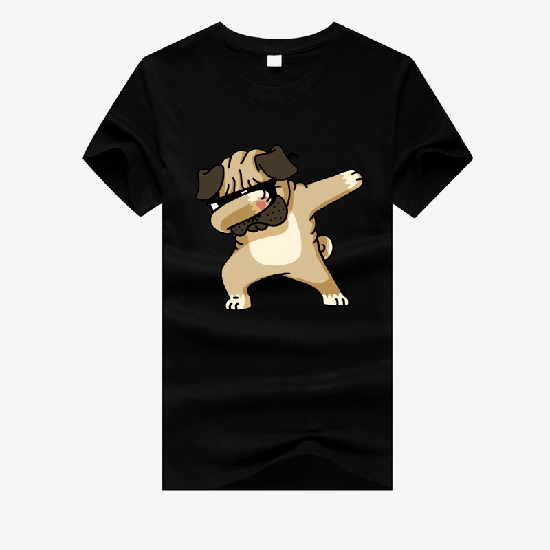 Cool Dog Unisex Printed Round Neck Short-sleeved T-Shirt ​