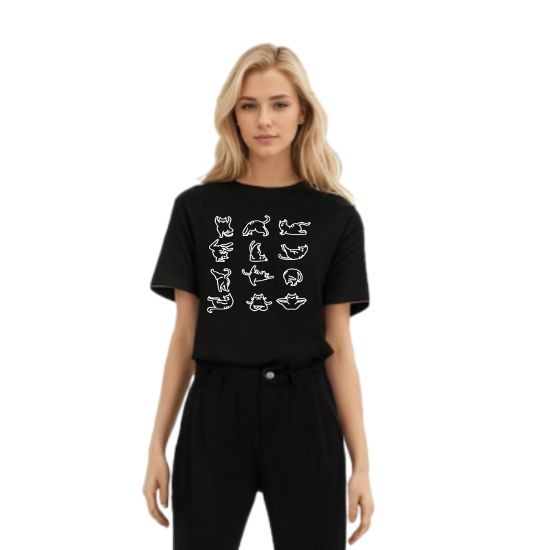 Cat Pet Lover Aerobic Cats Gym Workout T-shirt 