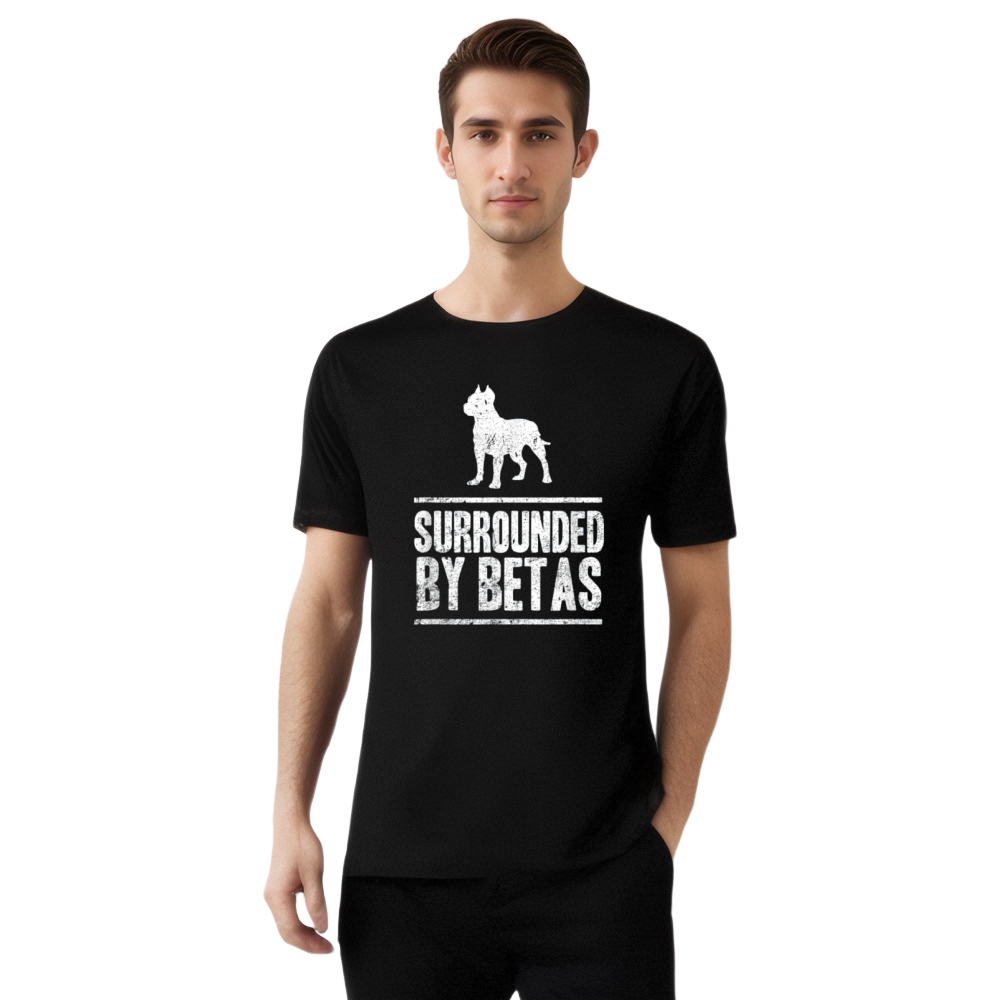 Alpha Dog Surrounded By Betas Pet Lover Printed T-shirt 