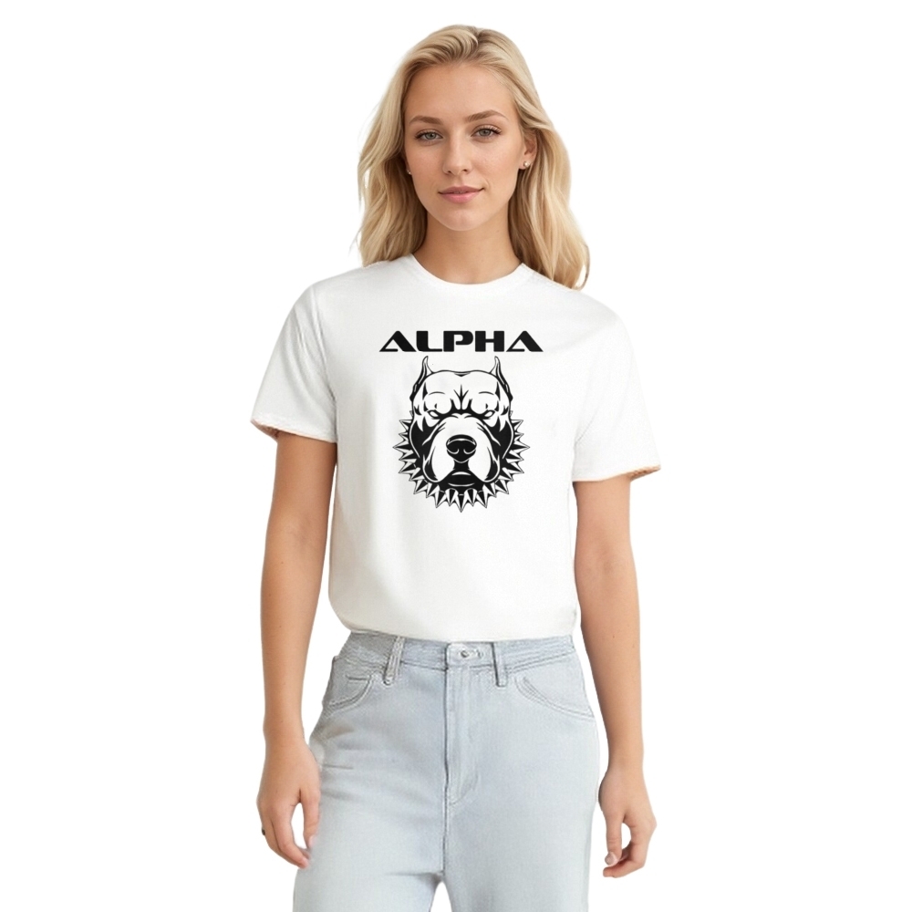 Dog Pet Lover Alpha Dog Printed T-shirt 
