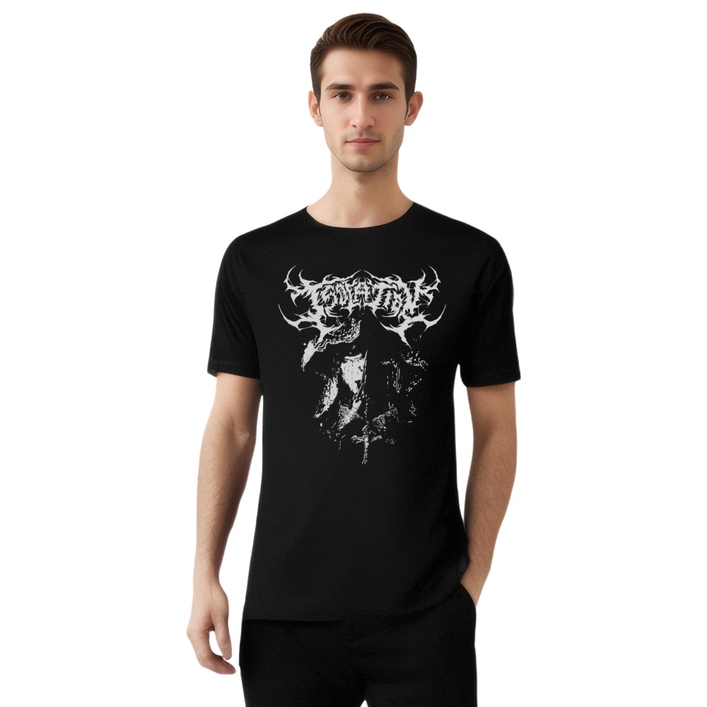 Grunge Punk Dark Art Style Printed T-shirt 