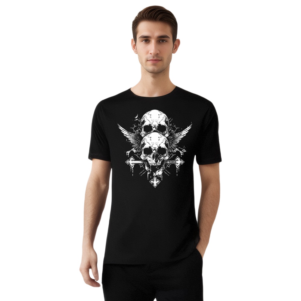 Cross Skull Dark Style T-shirt 