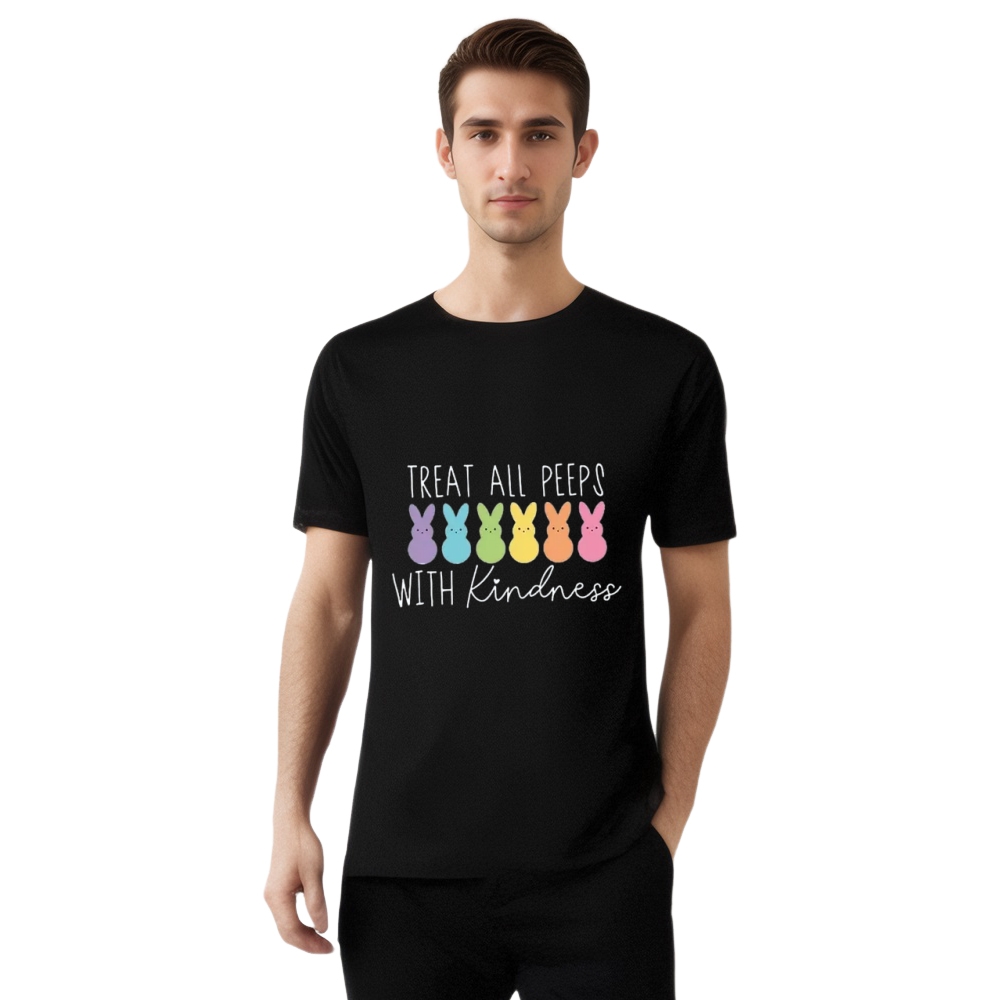 2024 Easter Treat All Peeps with Kindness Printed T-shirt