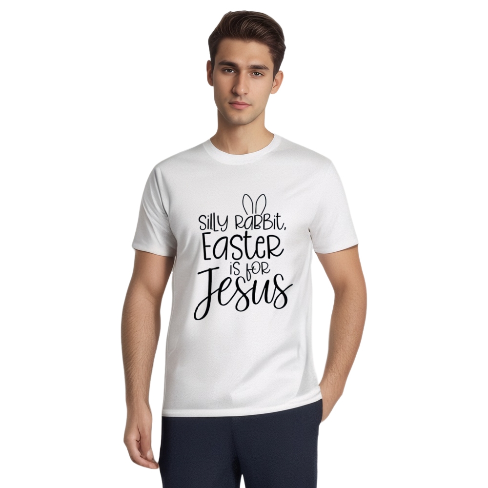Easter 2024 Silly Rabbit Easter is for Jesus Printed T-shirt 