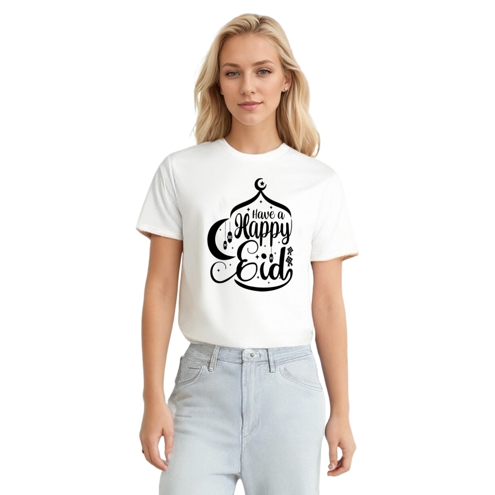 Eid Al-Fitr Have A Happy Eid Festival Printed T-shirt