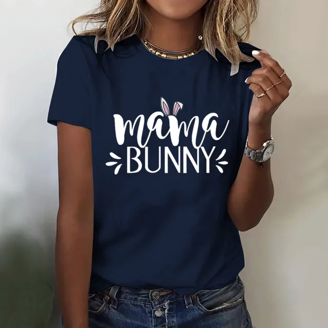 2024 Easter Mama Bunny Printed T-shirt