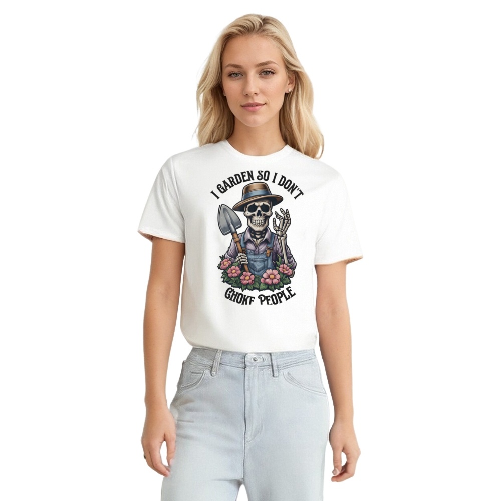 Gardening Plant Lover I Garden So I Don't Choke People Funny T-shirt 