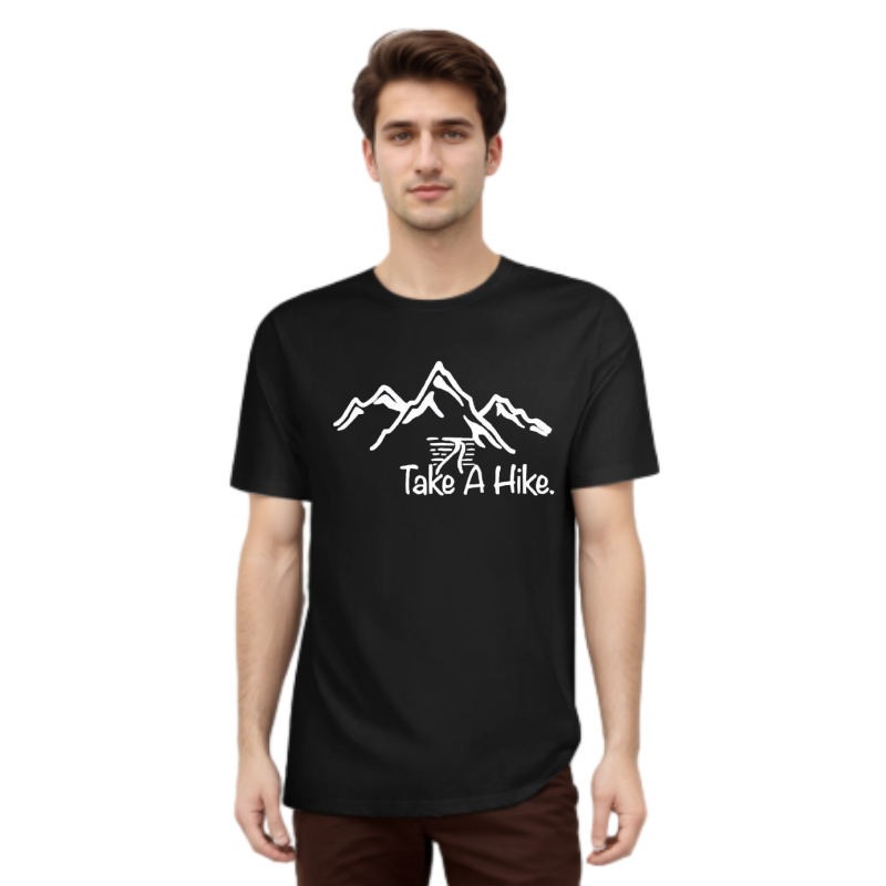 Outdoor Hiking Take A Hike Printed T-shirt 