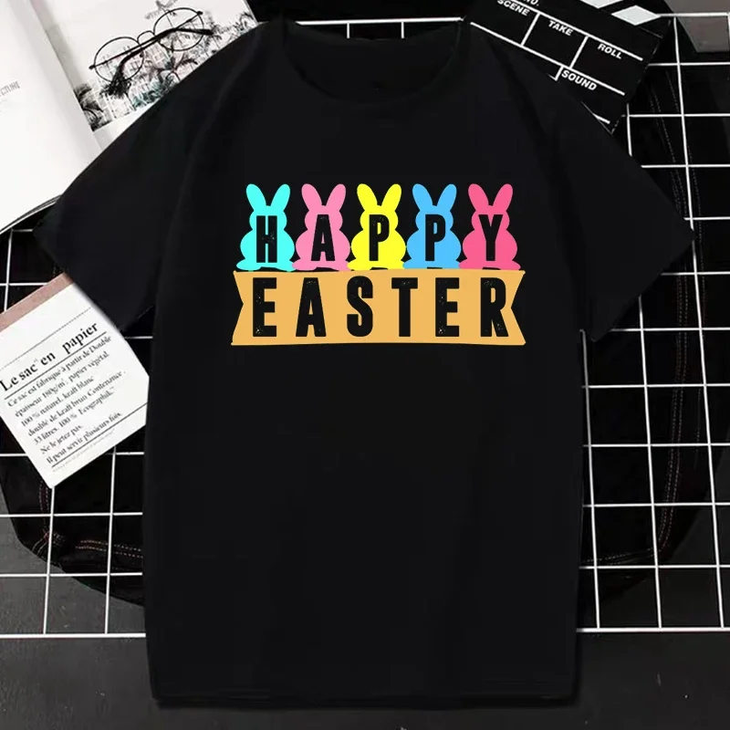 Happy Easter 2024 Easter Printed T-Shirt 