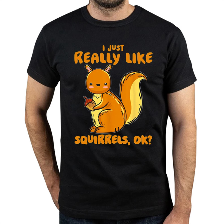 Pet Animal Lover I Really Like Squirrels Printed T-shirt