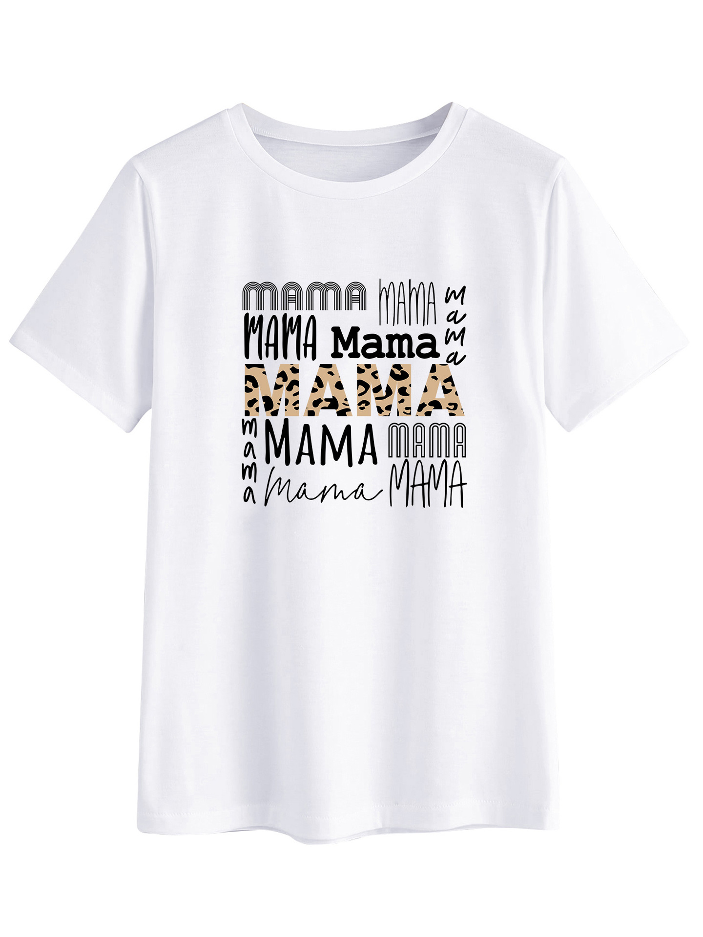 MAMA Leopard Printed T-shirt