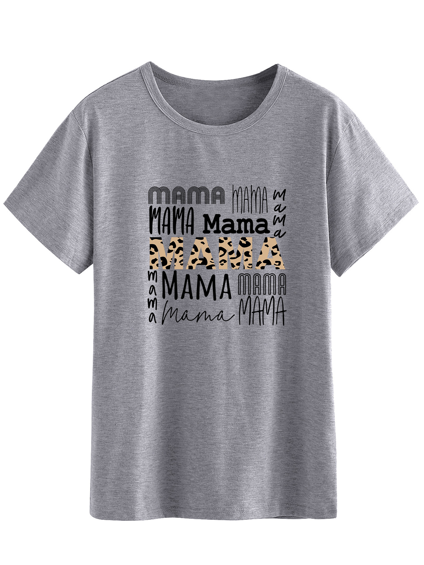 MAMA Leopard Printed T-shirt