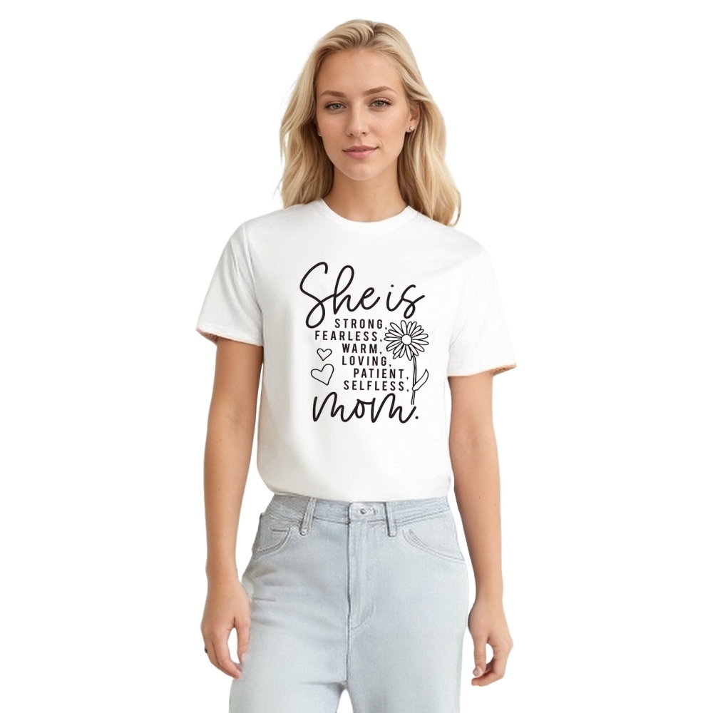 Mother's Day She Is Mom Printed T-shirt