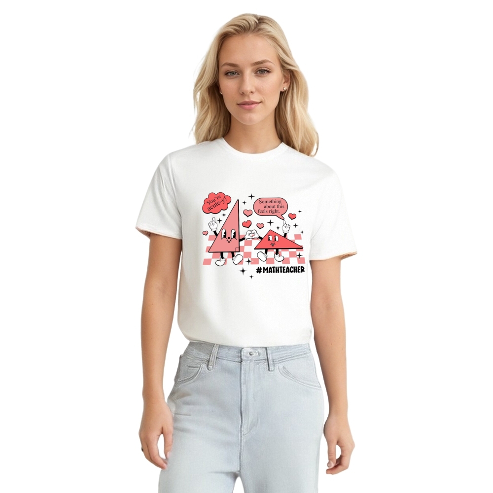 Math Formula Lover Triangle Mathteacher Valentine's Day Funny T-Shirt