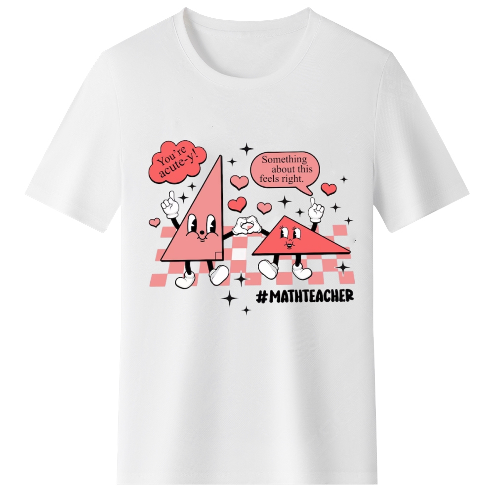 Math Formula Lover Triangle Mathteacher Valentine's Day Funny T-Shirt