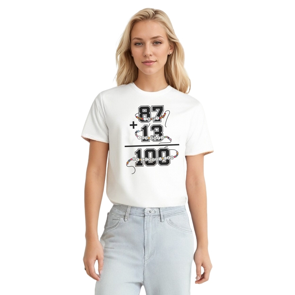 In My 100 Days of School Era Back To School Printed T-Shirt