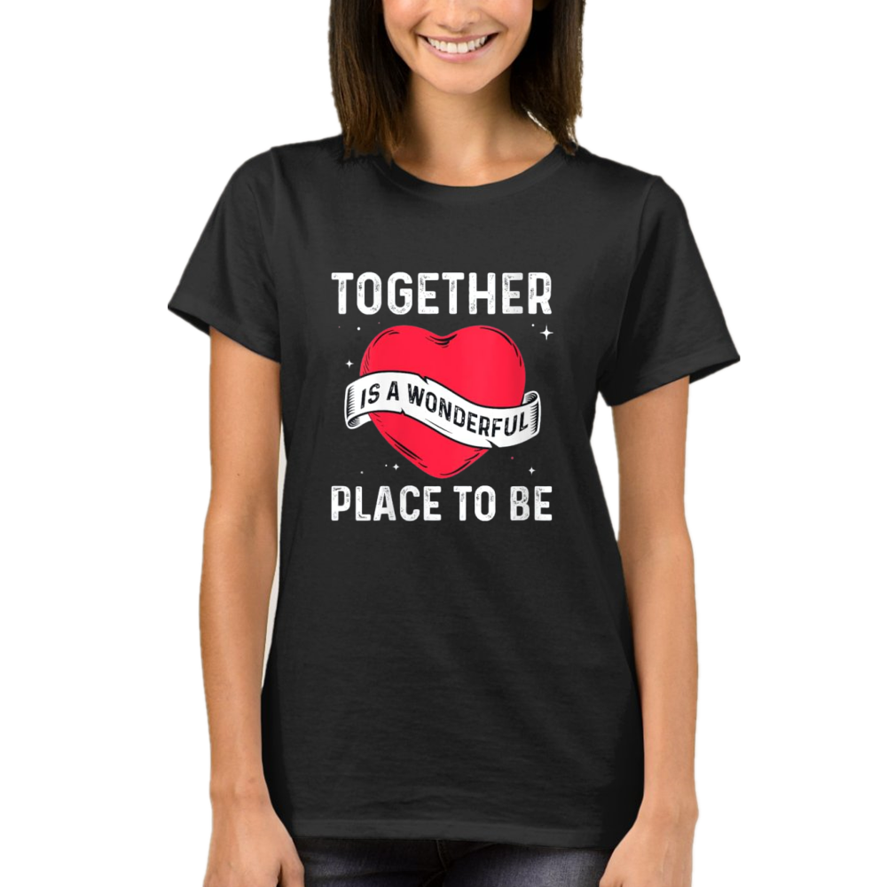 Astronomy Lover Together Is A Wonderful Place To Be Valentine's Day T-Shirt