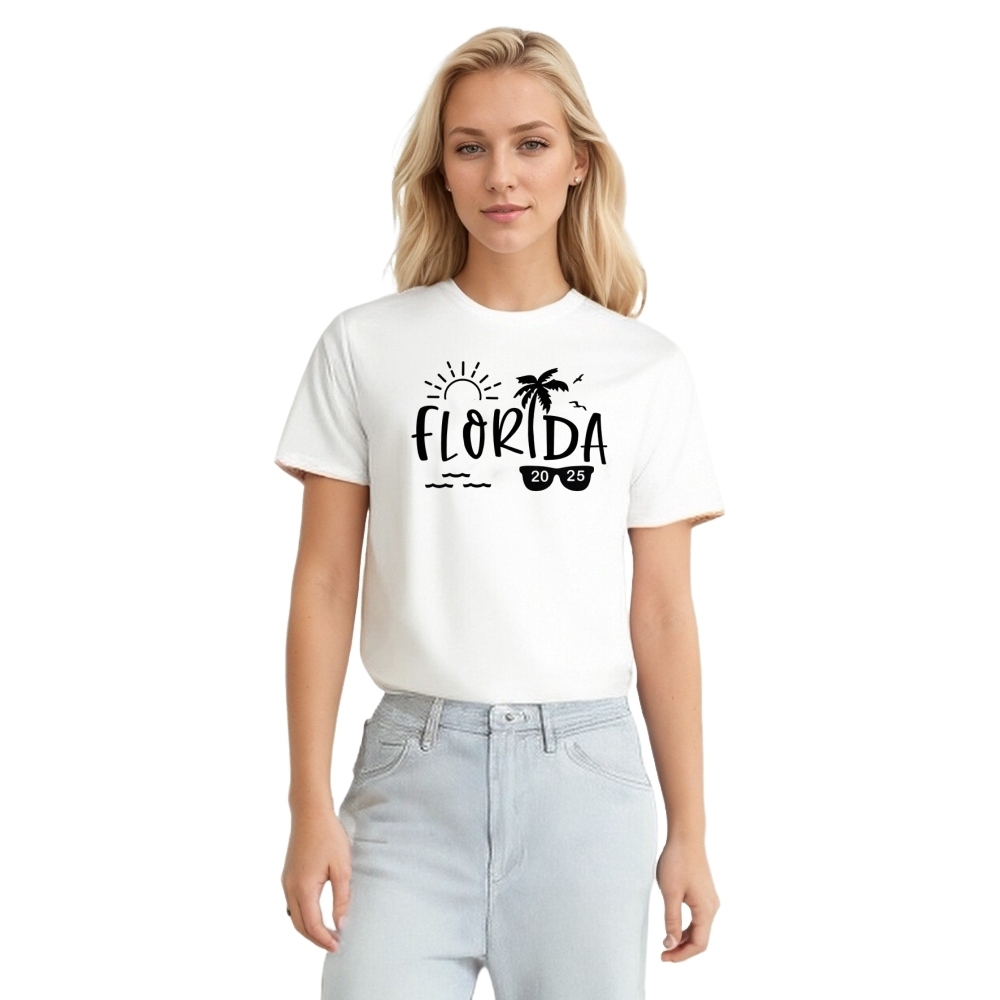 Summer Vacation Florida 2025 Printed T-shirt