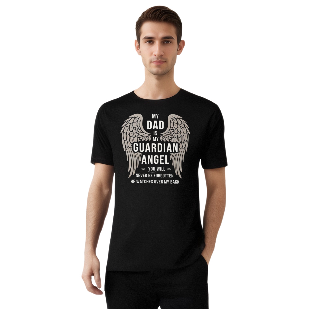 My Dad Is My Guardian Angel Sympathy Memorial T-shirt 