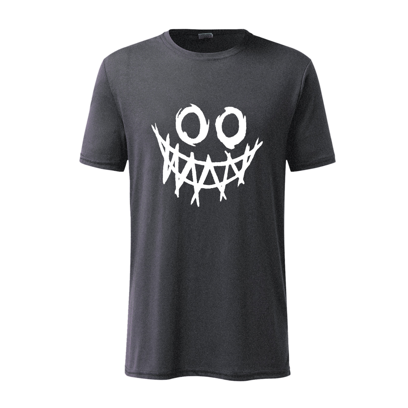 Smiley Face Short-sleeved Printed T-shirt For Men