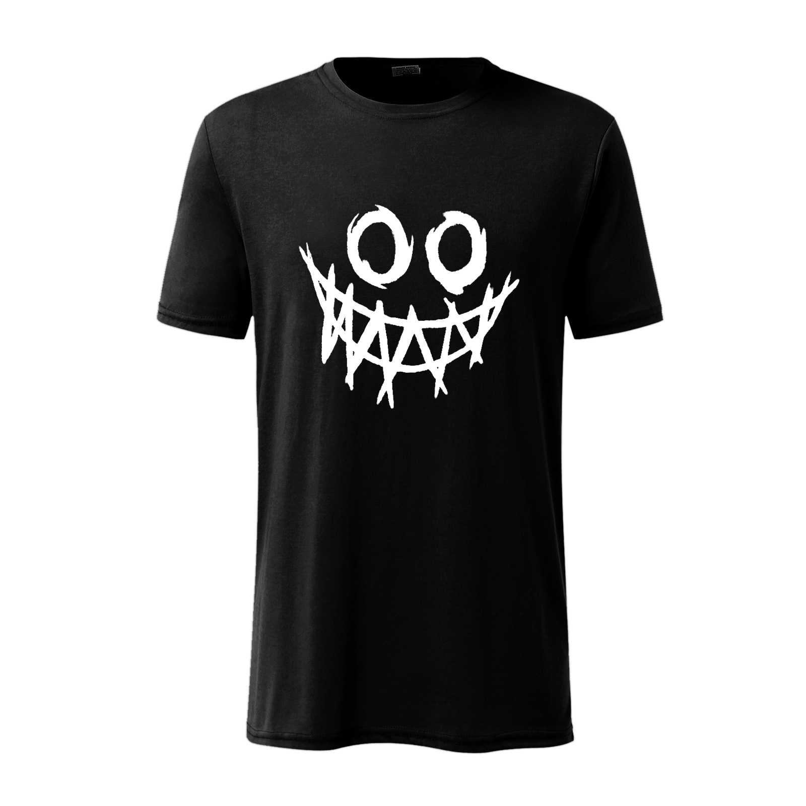 Smiley Face Short-sleeved Printed T-shirt For Men