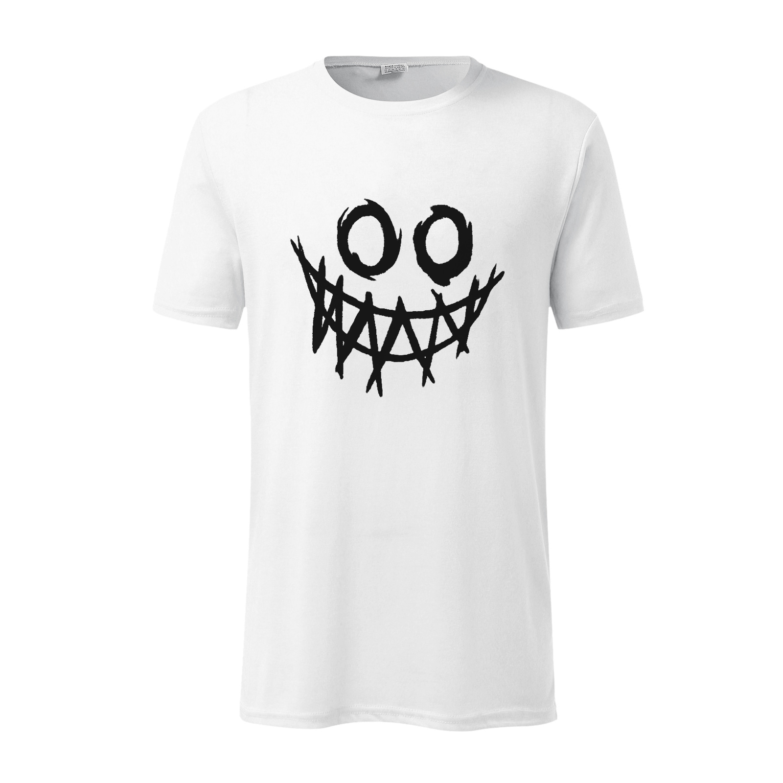 Smiley Face Short-sleeved Printed T-shirt For Men