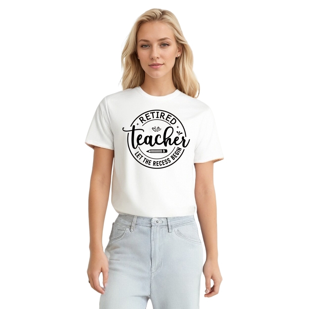 Teacher Appreciation Day Retired Teacher Let The Recess Begin T-shirt