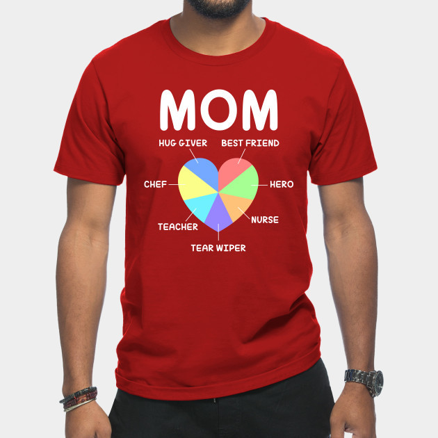 Unisex MOM Heart Printed T-shirt
